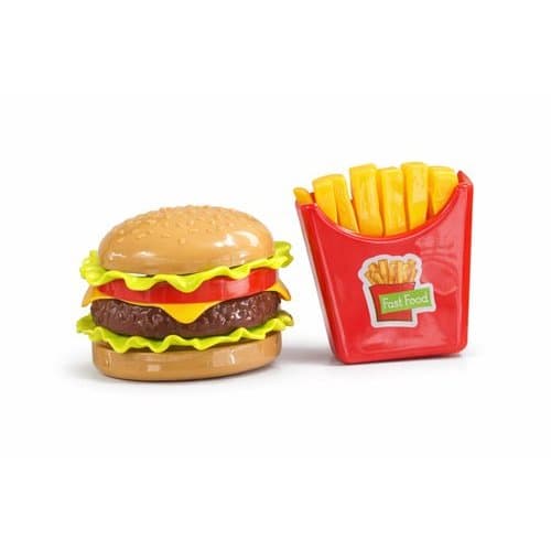 Kit Brinquedo Comidinha Infantil Hamburguer Batata Fritas Cozinha Simulacao Interativo Educativo Criativo