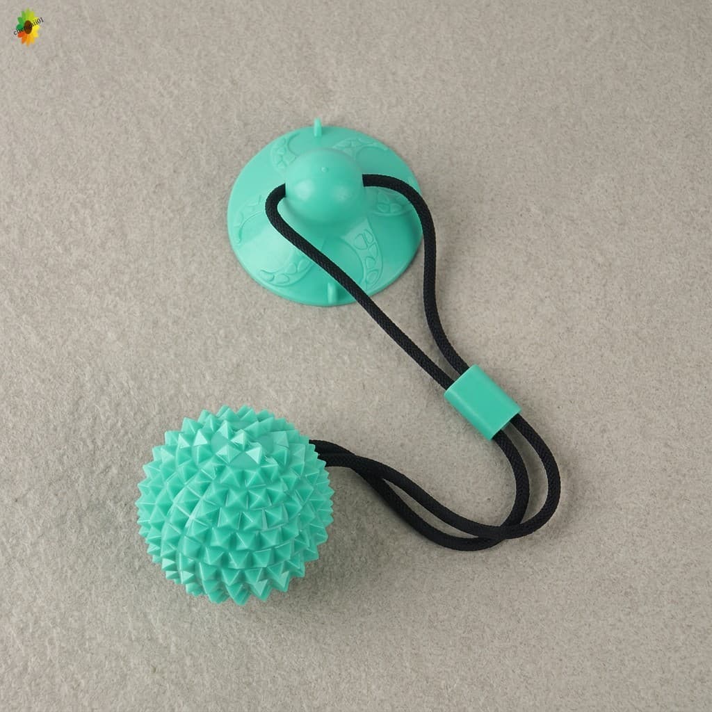 Cão Tratar Dispensando Bola Brinquedo Ventosa De Borracha Natural Puxar Corda Dental Mastigar