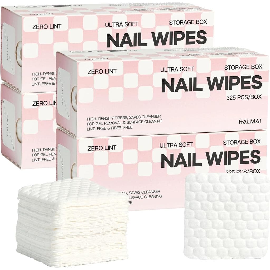 HALMAI 1300 toalhetes para unhas sem fiapos, sem acetona, podem ser usados com acetona, possuem função de retenção de um