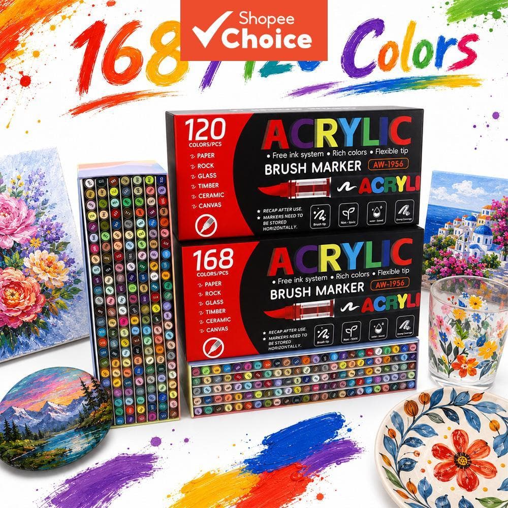 Marcadores De Tinta Acrílica Ponta De Pincel Macio Canetas De Arte Direta Líquida Para Pintura De Estudante Profissional
