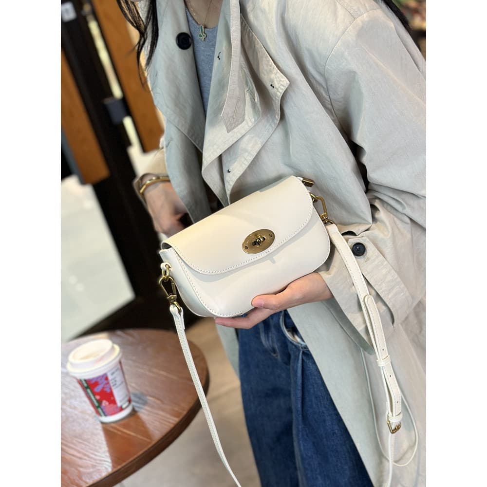 Bolsa de couro genuíno senhoras novo estilo na moda branco saco do mensageiro luz luxo pequeno quadrado saco High-End se