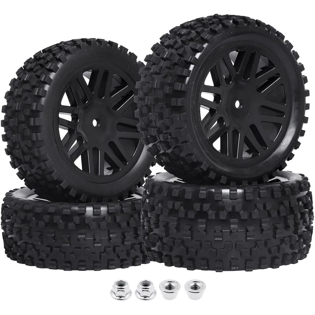 Rodas e Pneus Dianteiros e Traseiros HobbyPark com Cubo Hexagonal de 12mm e Espuma para Redcat Shockwave, Tornado Epx, S