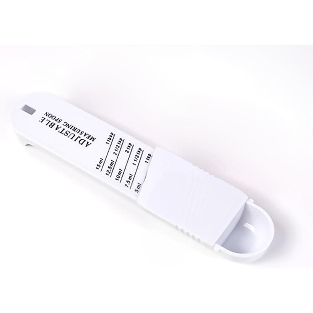 Colher Medidora Ajustável com 5 Medidas em Uma, 1 colher de chá, 1 1/2 colher de chá, 2 colheres de chá, 2 1/2 colheres