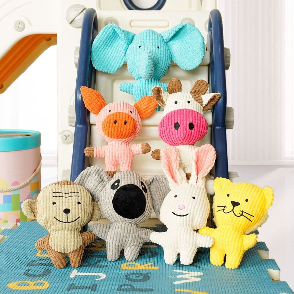 Animal de estimação milho velo resistente à mordida Molar brinquedo de pelúcia auto-feliz cão brinquedo Teddy Corgi gato