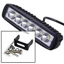 Luz de Neblina Auxiliar 6 LEDs 18W para Off Road, Motocicleta e Carro 1 Unidade