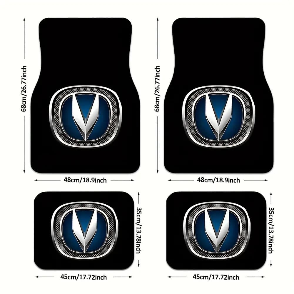 Conjunto de tapete de carro prateado C-CHANGAN (4 peças), Design Universal, adequado para todos os veículos, incluindo c