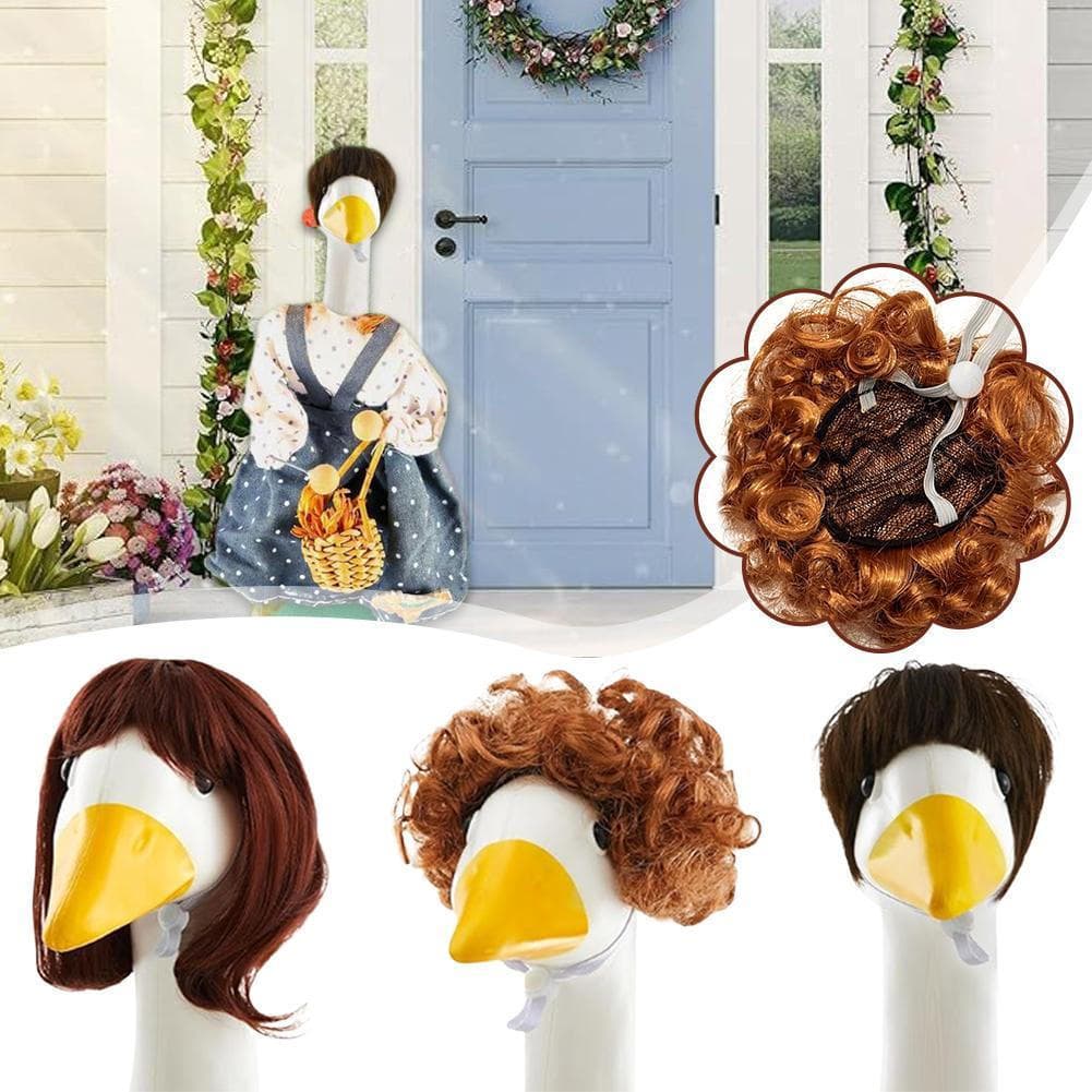 Engraçado Ganso Personalidade Peruca Popo Acessórios De Cabelo Varanda Roupas S8t6