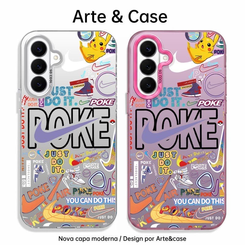 Capinha de silicone fosca impacto-Pikachu doodle e check For Samsung Galaxy S20 S21,S22 S23 S24 S25 S26 Plus S26Ultra