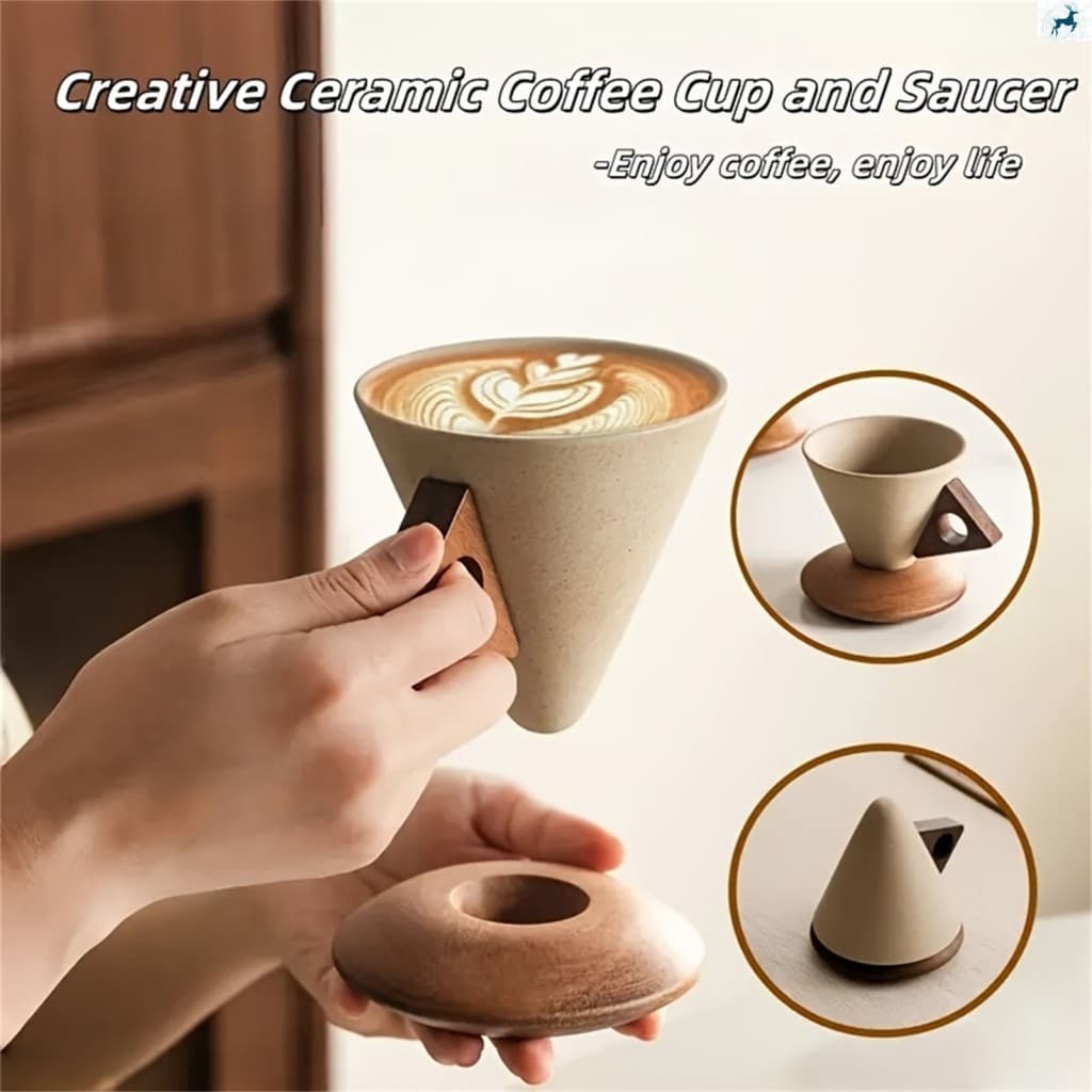 Caneca De Café De Cerâmica Estilo Americano Com Base-Xícara De Milkshake Leite E Chá