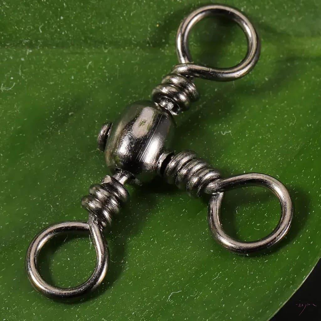 50 Peças Conector De Pesca Giratório De 3 Vias Resistente Em Aço Carbono Anel Dividido De Isca De Corrico