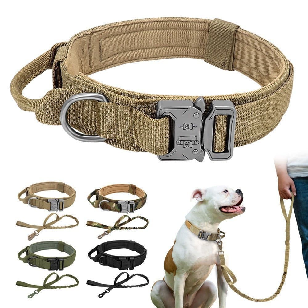 Durable Nylon Adjustable Military Tactical Dog Training Collar Collar Medium And Large Hunting Collar.