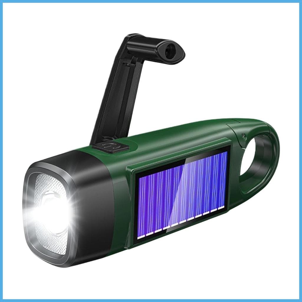 Lanterna De Energia Solar Recarregável USB , À Prova D'água , Alça Ergonômica , LED Para Casa huebasevn