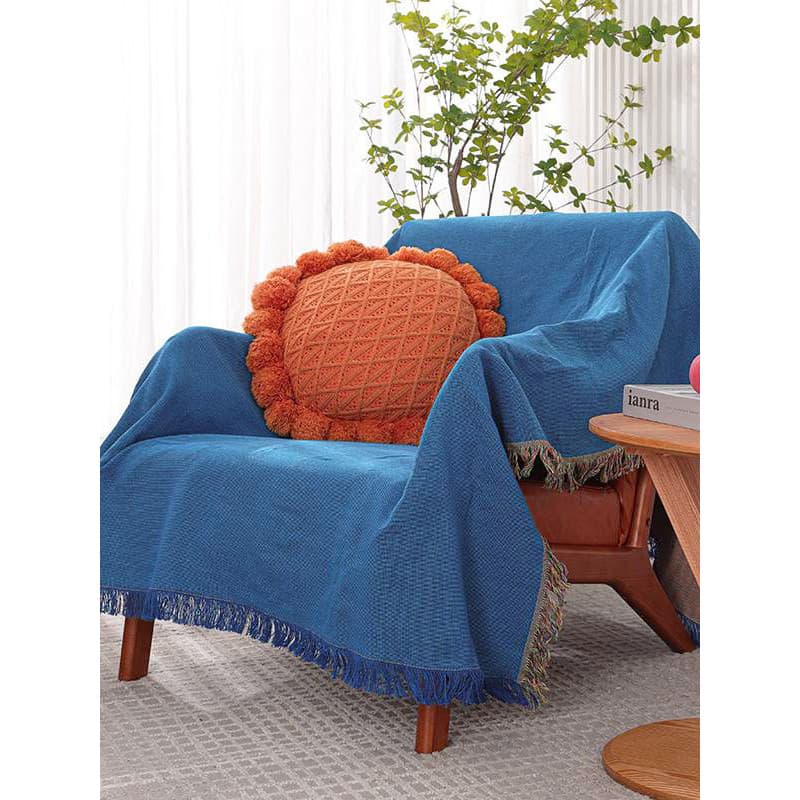 Moderno simples cor sólida sofá cobertor de acampamento ao ar livre cobertor de sofá doméstico capa Anti-poeira decorati
