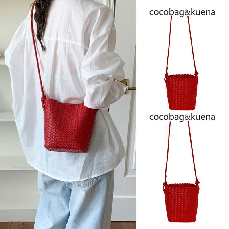 bolsa feminina Bolsa Verão tecido padrão vermelho balde saco feminino 2026 novo estilo Super quente leve High-End sentid