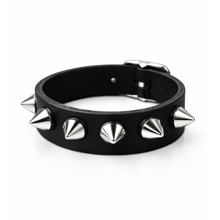 Pulseira Punk Rock Com Espinhos Spike Regulável K-Pop  GCONECT
