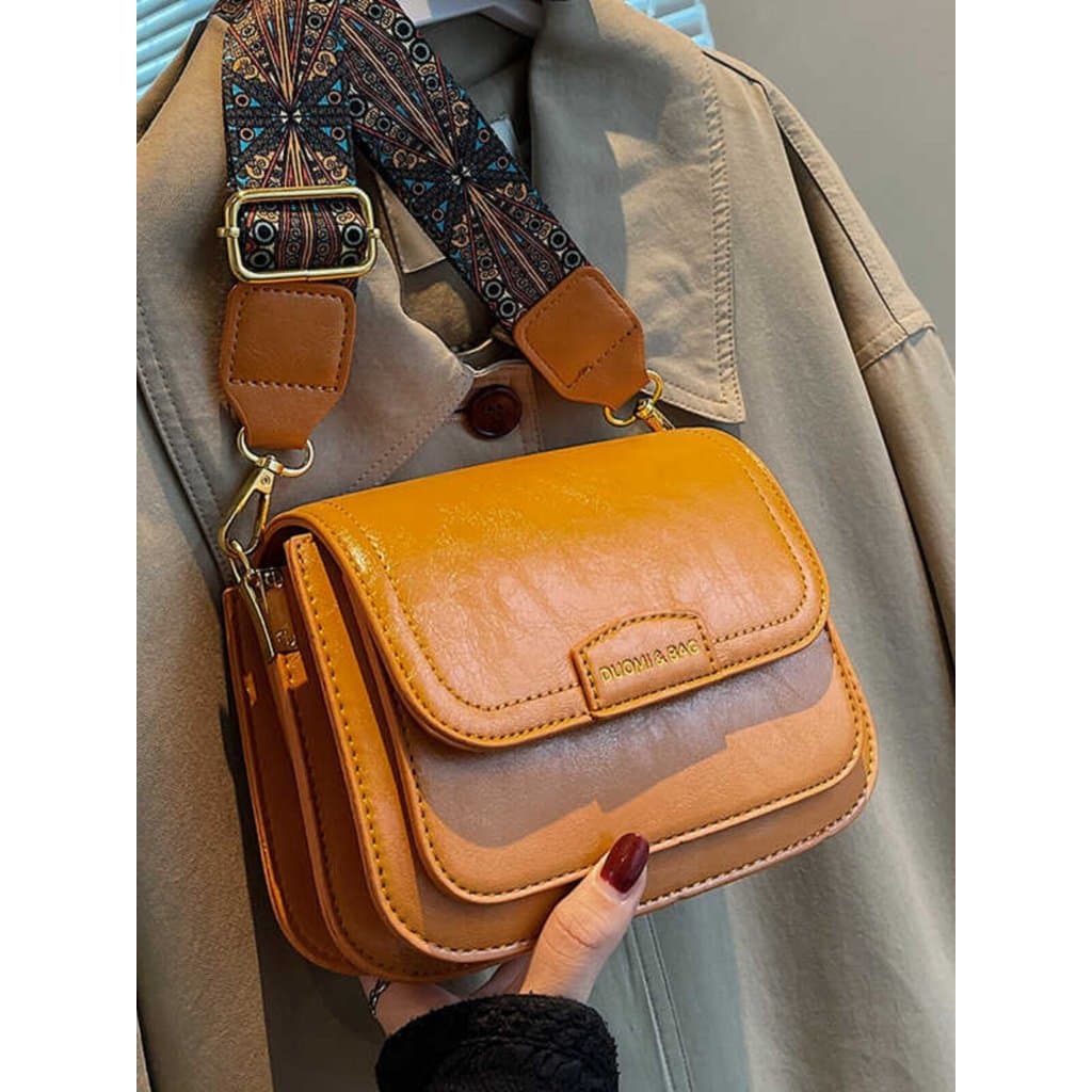 bolsa feminina Bolsa Bolsa Feminina Influencer Alça de Ombro Larga Sela Multicamadas