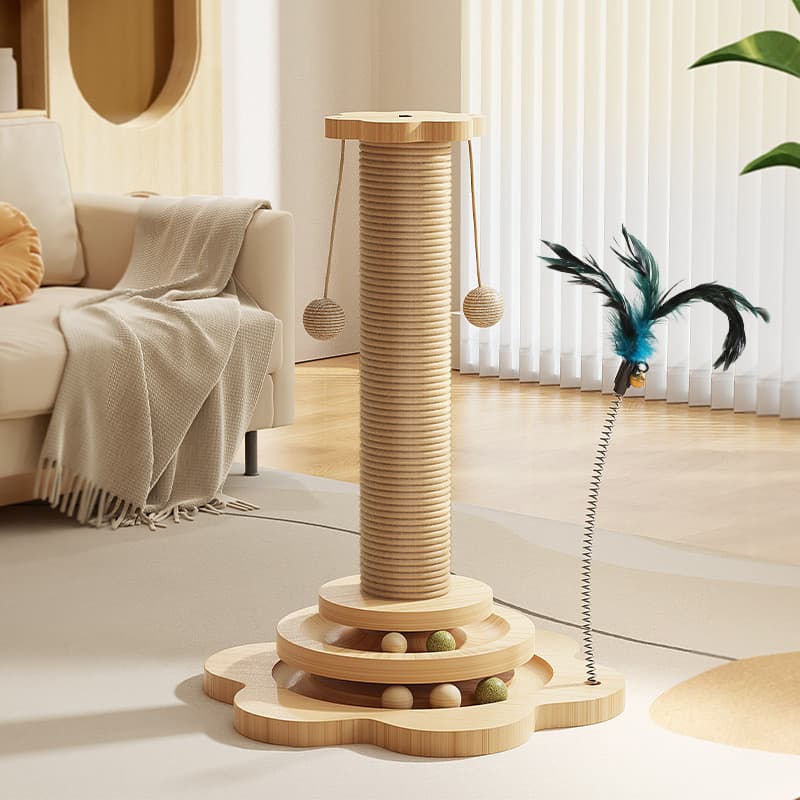 Placa de arranhar Sisal para gatos, resistente ao desgaste, coluna de garra de gato, brinquedo para gatinhos, vara de ga