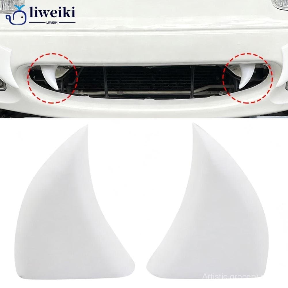 Decoração de grade de carro em formato de dente de tubarão impresso em 3D, adesivo para para-choque dianteiro, acessório