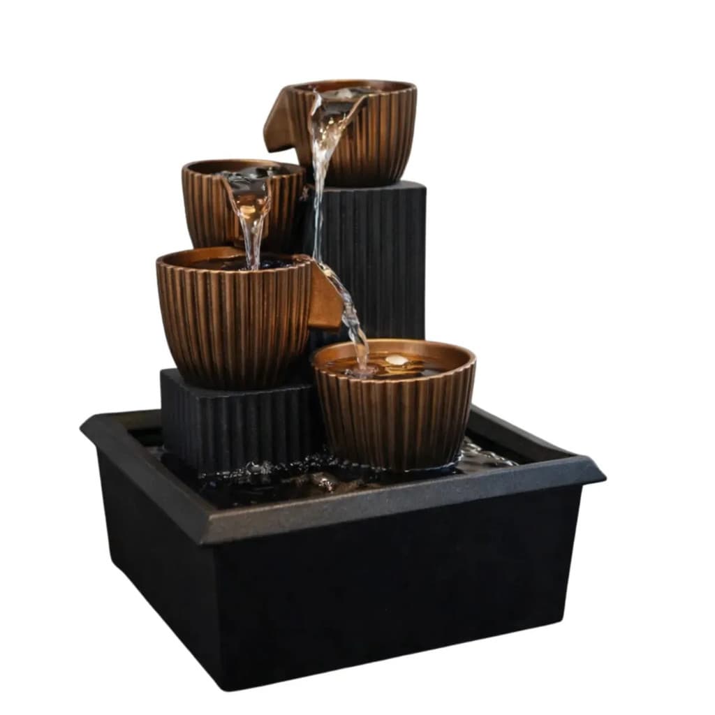Fonte De Água Cascata  Decoração Relaxante 4 Quedas