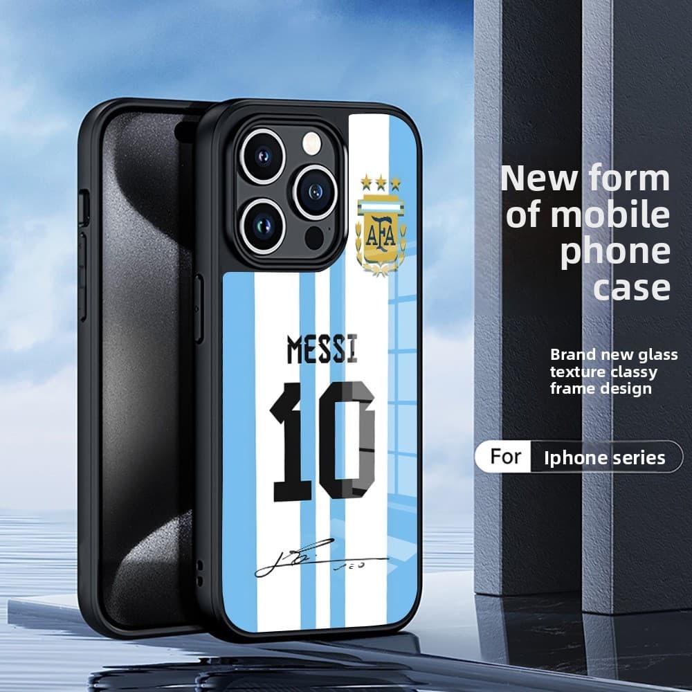 Capa de telefone com mercadoria para fã de futebol exclusivo da Copa do Mundo Messi iPhone17AIR10 Jersey iPhone Case