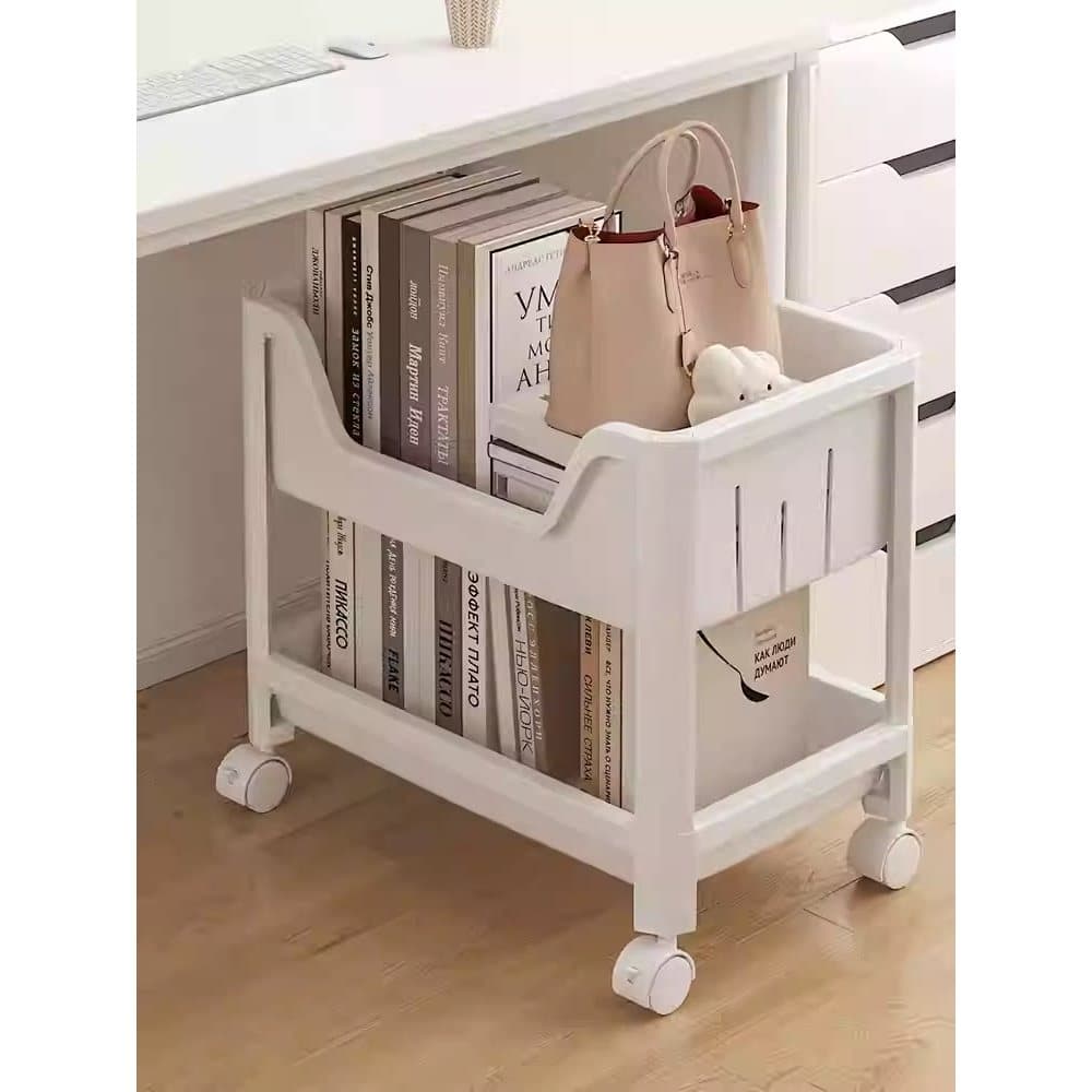 Estante rack de chão Multi-camada móvel carrinho rack de armazenamento sob a mesa mochila armazenamento acessível ferram