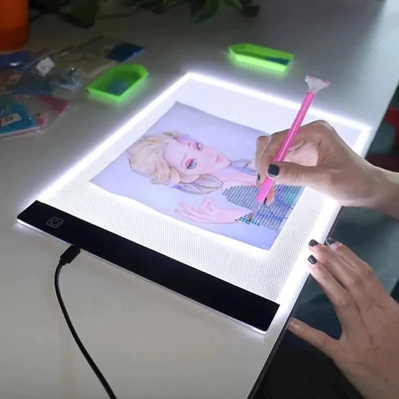 Mesa Para Desenho Prancheta Luz Led Branco - A5