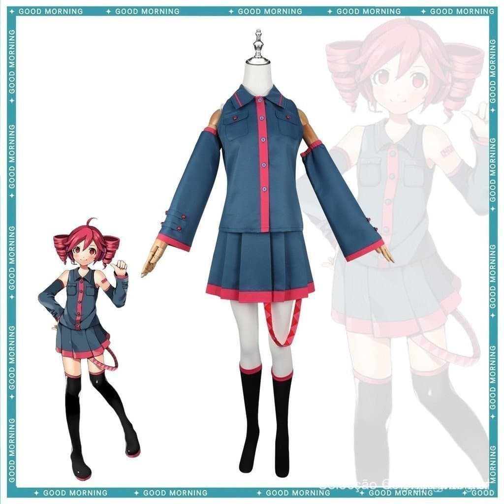 Fantasia de Cosplay Inspirada em Anime e Jogos: Uniforme de Cosplay da Teto de Initial Stress Formula Blue First, Traje