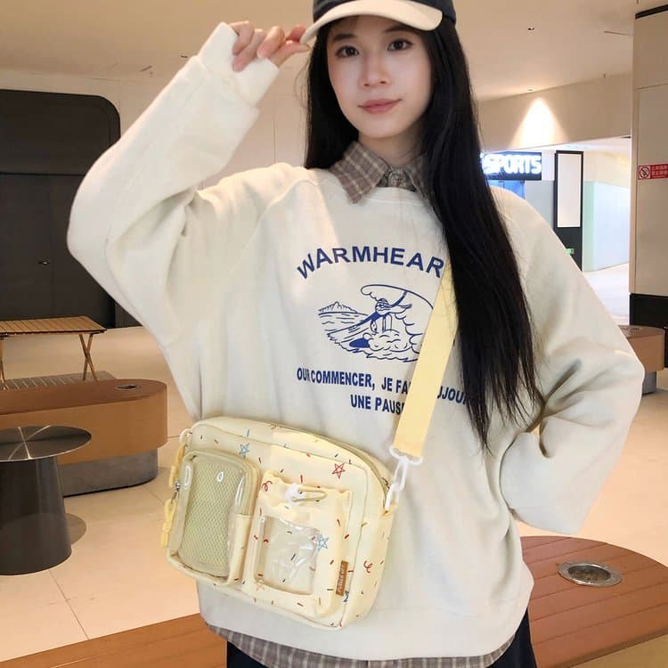 2026 primavera novo estilo coreano feminino ins estilo Boston estrela perseguindo dor grande capacidade concerto bolsa d