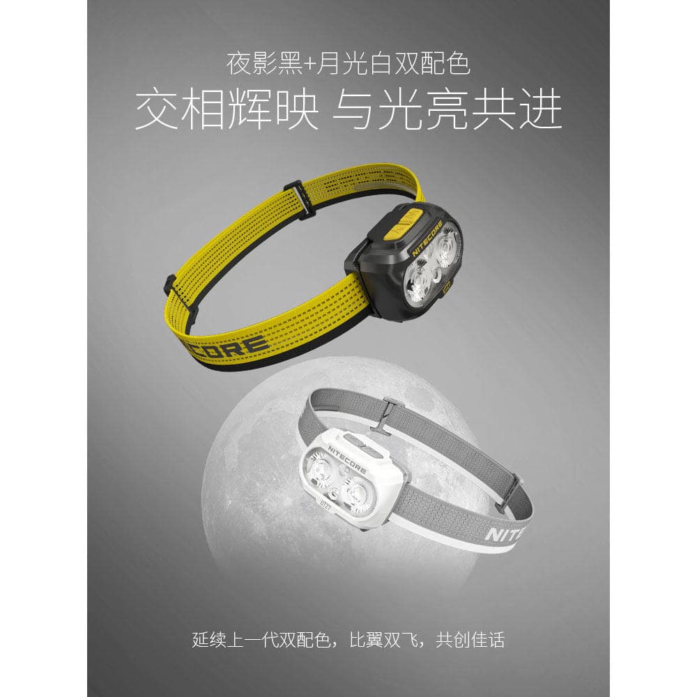 Nitecore UT27 farol Off-Road ao ar livre montanhismo noite pesca longa vida útil da bateria recarregável novo estilo