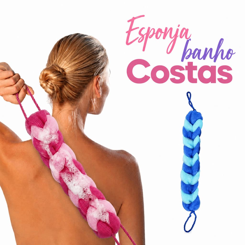 Esponja Banho Para Costas Lombar Dorsal Grande