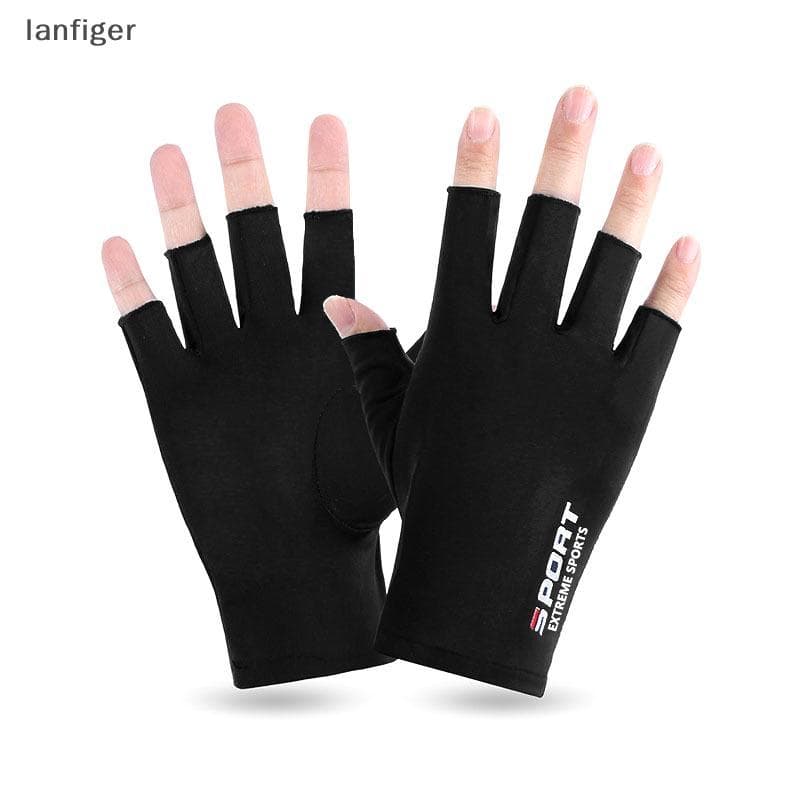 Anti-UV Masculino Feminino Luvas De Pesca Antiderrapante Primavera Verão Gelo Fresco Respirável Ciclismo Esportivas