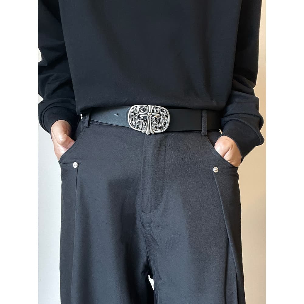 cinto de miçanga country masculino cinto masculino cinto cowboy Estilo escuro cruz angustiado liga fivela cinto masculin