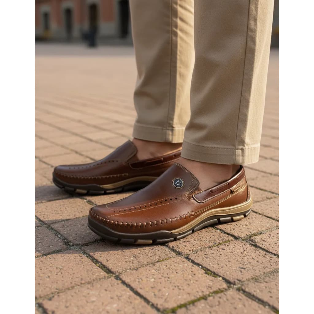 Sapatilha Masculino Couro Legítimo Sapato Casual Tertuliano