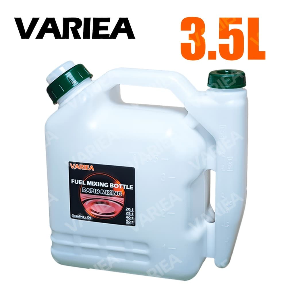 Lata de garrafa de mistura de combustível do motor de cilindro VARIERA-2, recipiente de mistura de combustível de 2 cili