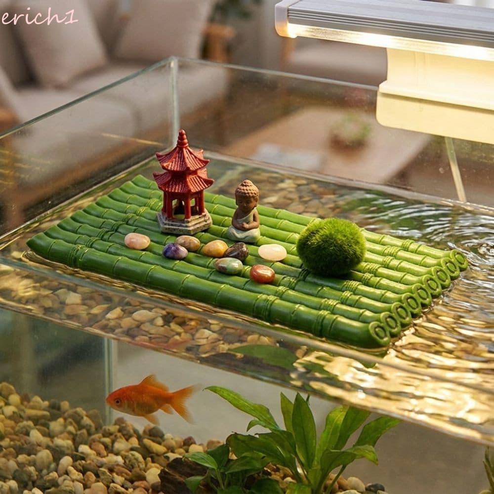 Ornamento De Jangada De Bambu Flutuante ERICH1 , Artificial Sem Desbotamento , Para Pesca De Pescador