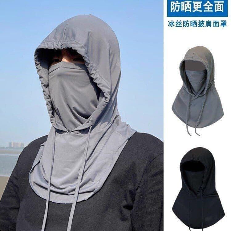 Primavera verão protetor solar ciclismo chapelaria gelo seda pára-sol máscara facial três-em-um ao ar livre novo estilo
