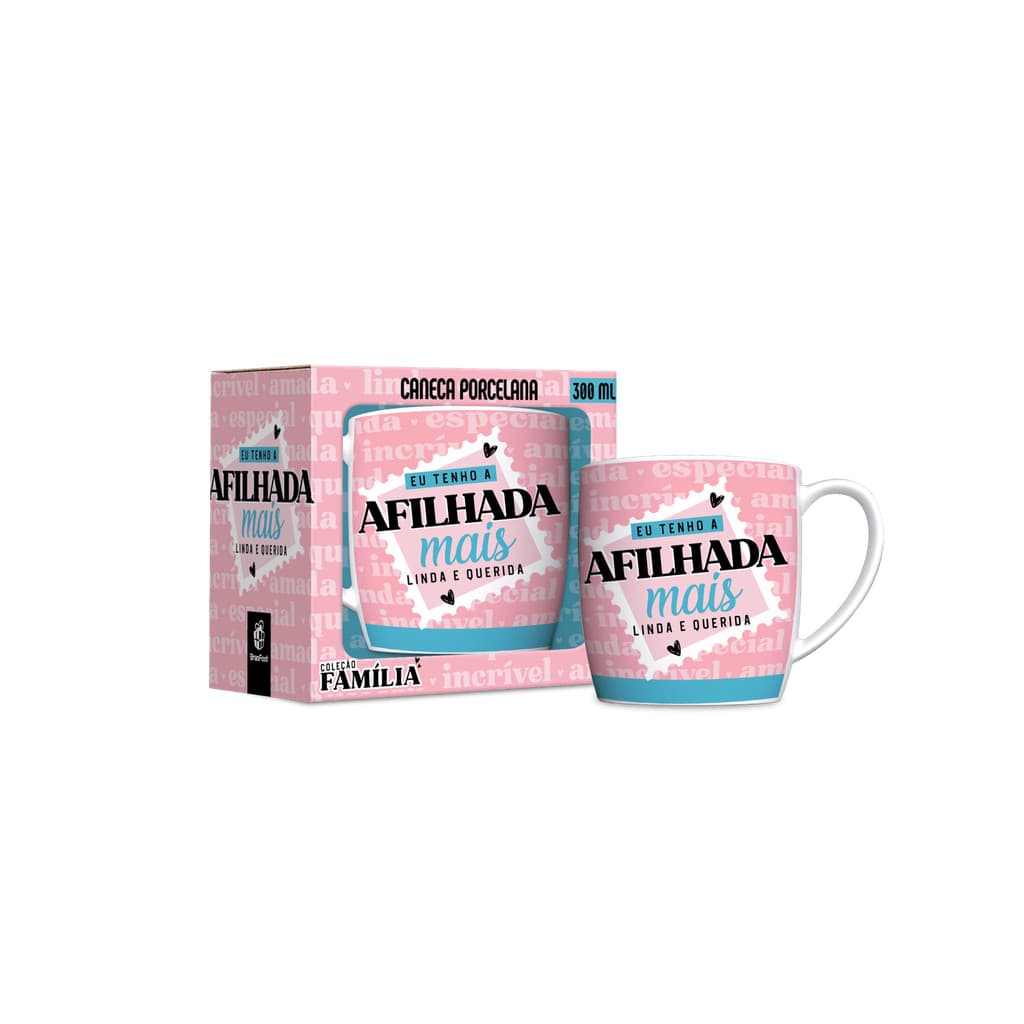 Caneca de Porcelana 300ml – Afiliada Mais Linda e Querida