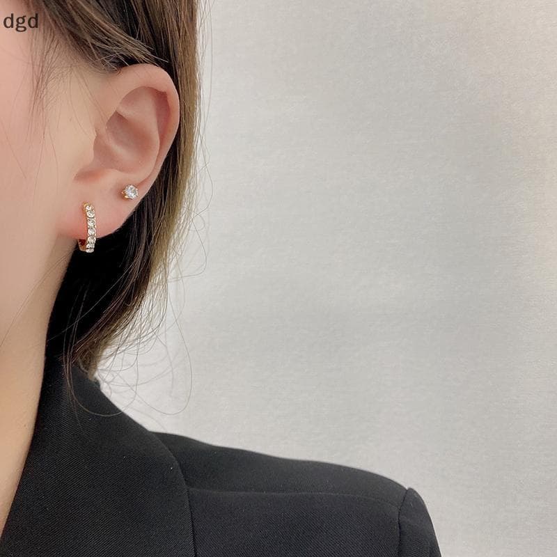 [DGD] 1 Conjunto Nova Moda Metal Círculo Gota Pequenos Brincos Para Mulheres Tendência Pingente Piercing Jóias Presentes