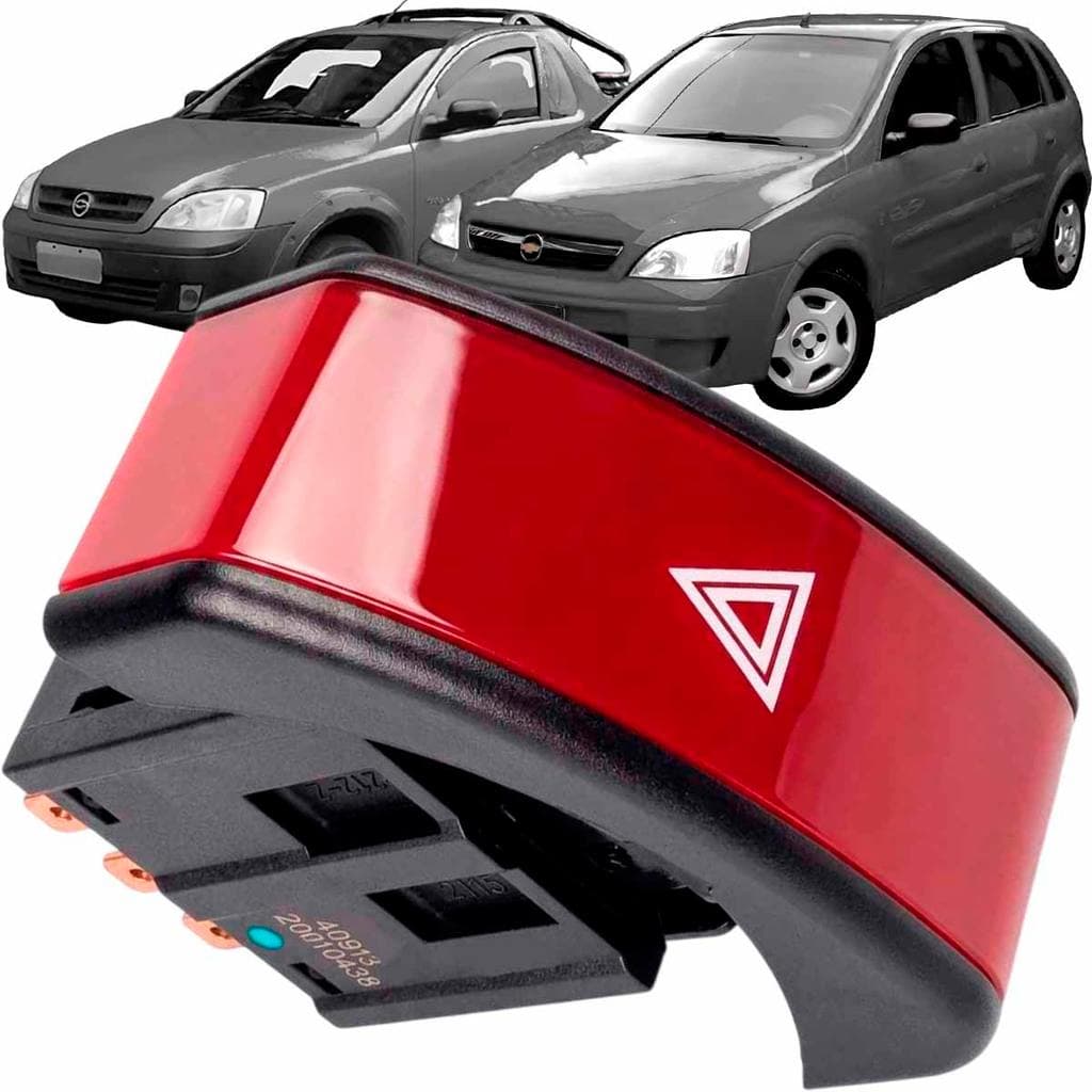 Botão Luz Pisca Alerta Emergência Corsa Montana 2002 2003 2004 2005 2006 2007 2008 2009 2010 2011 2012