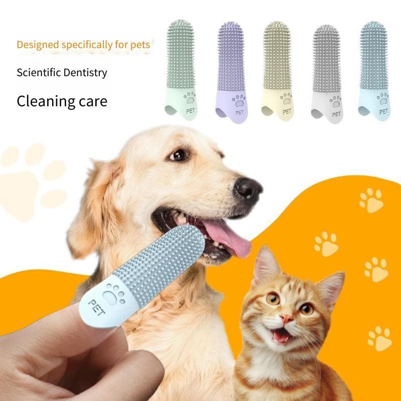 5-Pacote Silicone Pet Escova De Dentes Dedo Cobre Gato Cão Especial 360 Graus Limpeza Oral Respiração Refrescante Cuidad