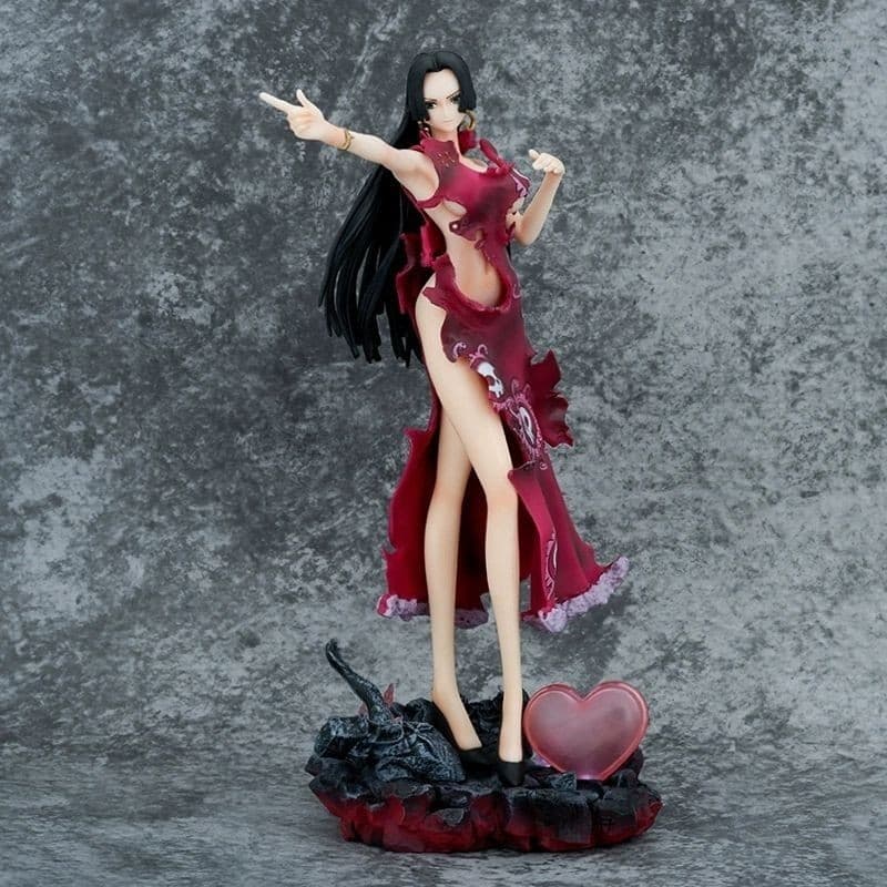 Uma peça luminosa imperatriz figura Hancock roupas quentes nove cobra princesa linda menina Anime uma peça chapéu de pal