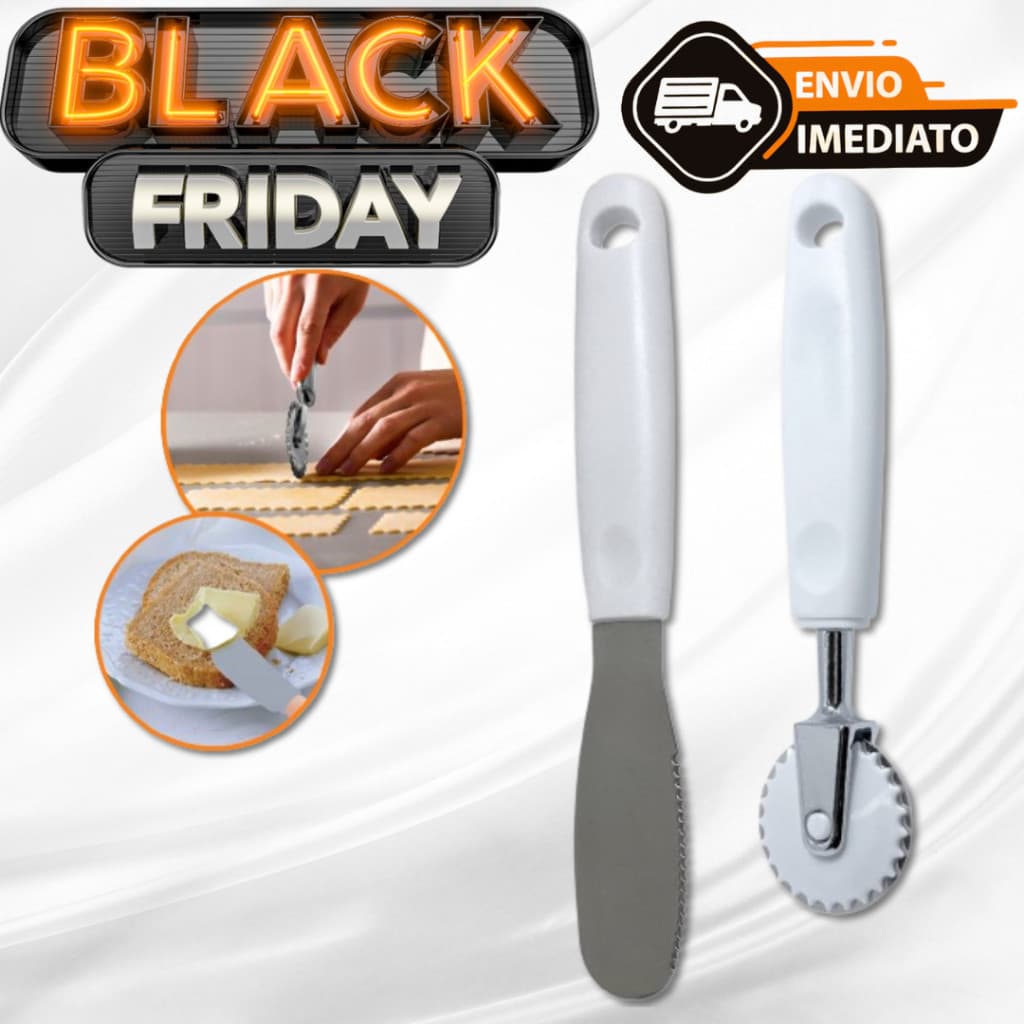 Kit de Cozinha Espatula Grande Cortador de Pizza Pastel Multiuso