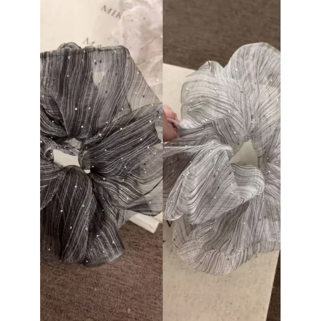 Laço de cabelo de grandes dimensões 2026 venda quente estilo ocidental nuvem Seersucker Gypsophila diamante quente porco