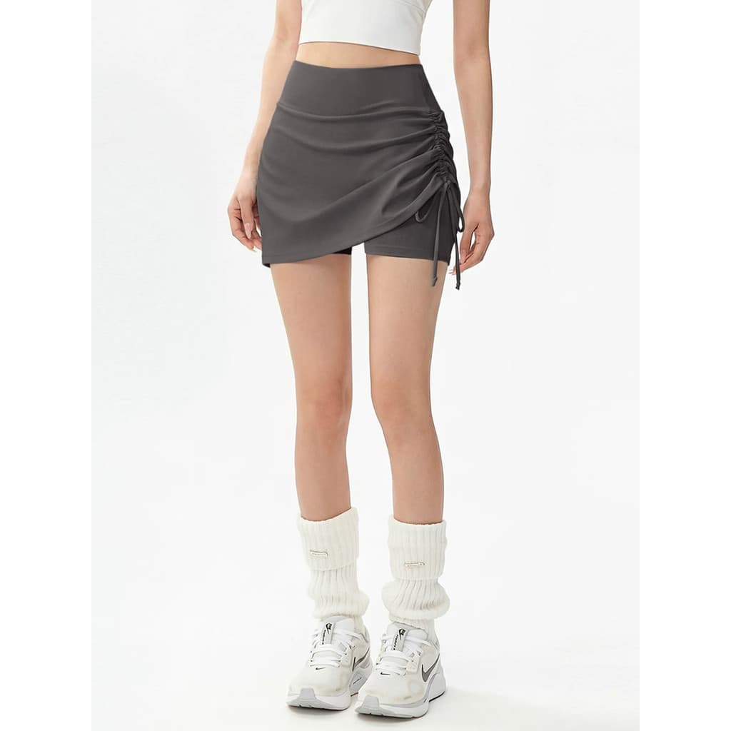2026 novo estilo falso Shorts esportivos de duas peças feminino cintura alta abdômen dobrando Hip Lift calças de Yoga co