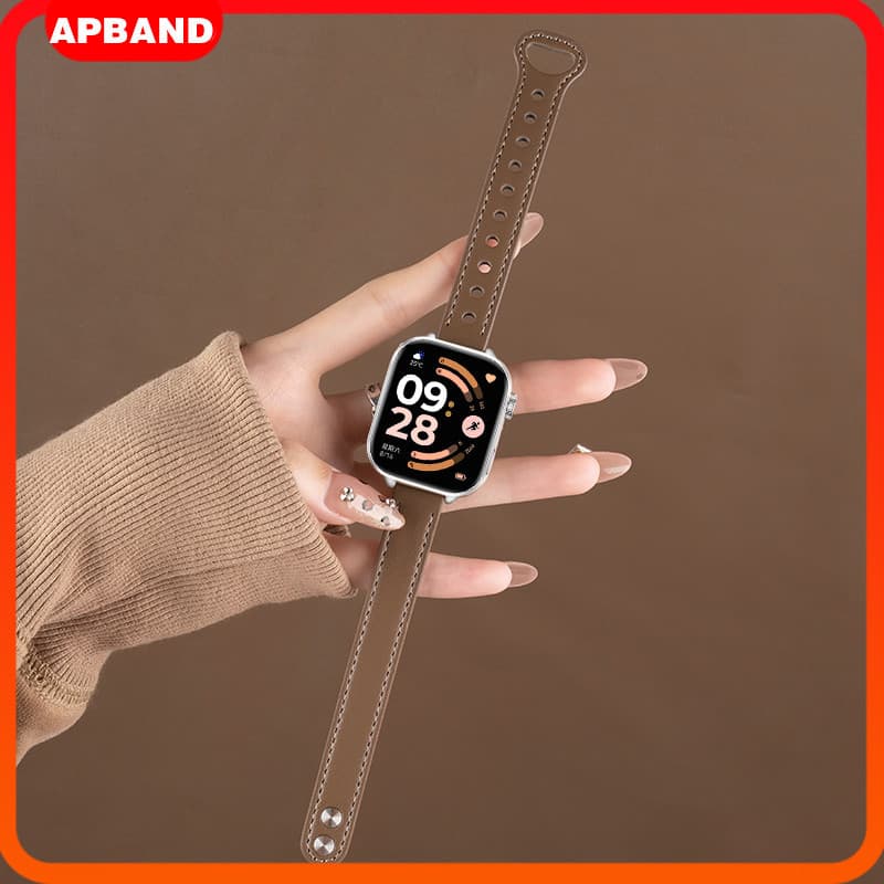 Pulseira Couro Para Relógio Smartwatch Redmi Watch 6 5 4 Strap Acessórios Para Xiaomi Mi Band 10 9 8 Pro