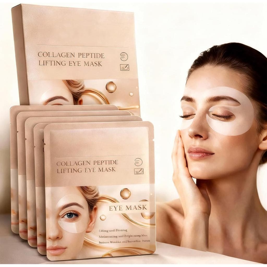 Máscara para Olhos Glow Haven, 5 Pares de Máscara para Olhos Glow Haven com Bio-Colágeno, Complexo de Peptídeos e Vitami
