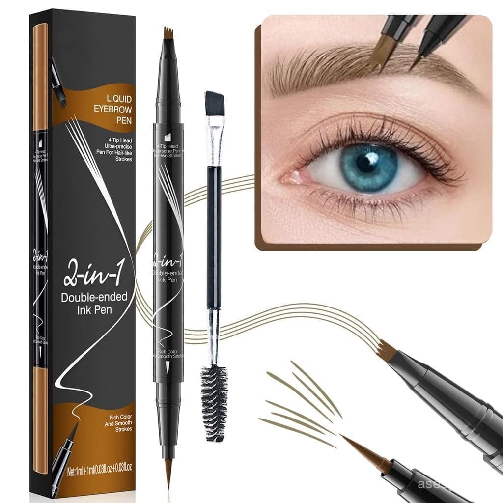 Dois Lápis de Sobrancelha, NOVO Lápis de Sobrancelha Mágico à Prova d'Água 2025, Caneta de Sobrancelha 3D Microblading d
