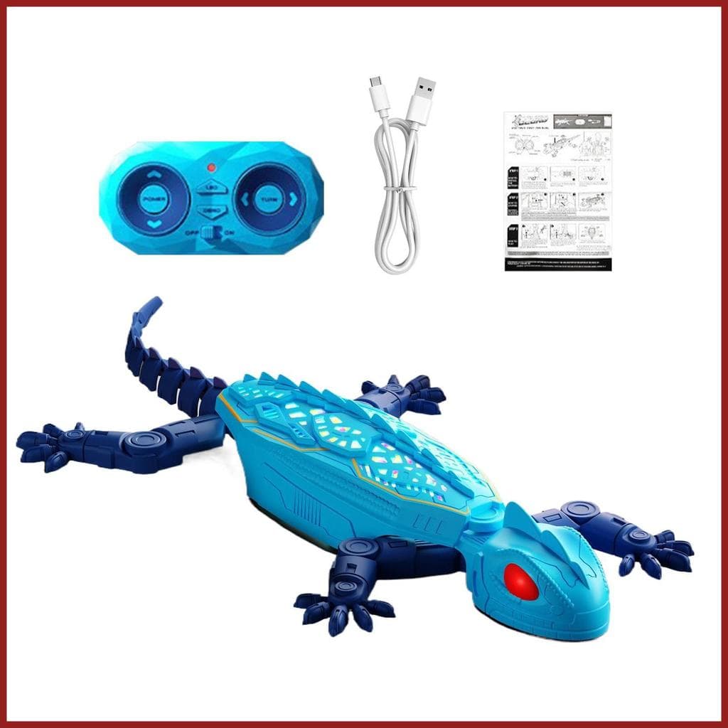Gecko Rastreador De Parede Com Olhos LED , Robô De Controle Remoto Recarregável Forte Sucção , Brinquedo De Escalada Par