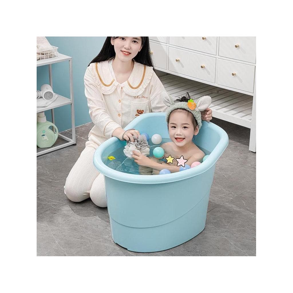 Banheira infantil de plástico, banheira para bebês, espessada, aprofundada, trava de temperatura, banheira média para be