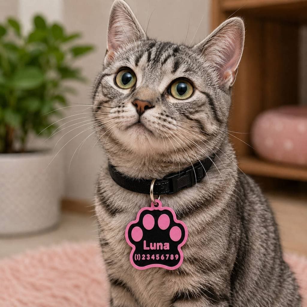 Tag Personalizada de Identificação Pet Cachorro e Gato